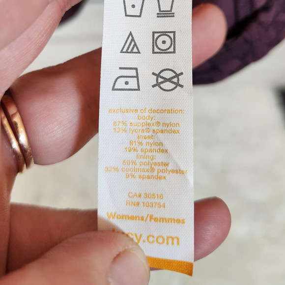 Lucy Women's Blackberry Kamakura Print Sleeveless Fitness‎ Fix Tank Top Size 1X - Picture 4 of 7